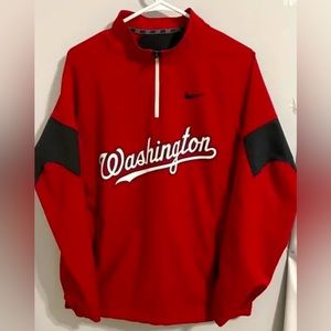 Nike MLB Washington Nationals 1/4 Zip Pullover Warm Up Windbreaker